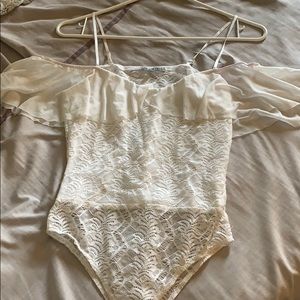 White lace bodysuit